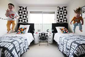 If you're looking for inspiration on the planet of boys' room décor & bedroom ideas, this one boys room decor accordinged to cherished motifs and color will be fit for you. Hugh Charles Shared Room Project Nursery Shared Boys Rooms Boy Room Boys Shared Bedroom