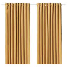Sanela Room Darkening Curtains 1 Pair Golden Brown 55x118 Ikea In 2021 Room Darkening Room Darkening Curtains Curtains With Blinds