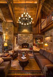 20 Living Room With Fireplace That Will Warm You All Winter Rustic Chic Living Room Cabin Living Room Log Cabin Interior