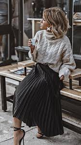 Black And White Pleated Skirt Outfit Outfit Skirt Sweater White Winter Wintermoderock Outfit Skirt Winter Outfit Skirt White Sweater In 2020 Winter Skirt Outfit Fashion Womens Skirt