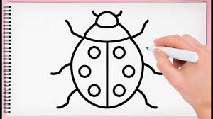 You can sketch it a few times before you get the shape that you want. How To Draw A Ladybug Step By Step Drawing Ladybug Very Easy And Simple For Kids Youtube