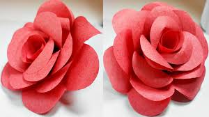 paper flowers rose diy tutorial easy for children origami flower folding 3d for kids for beginners