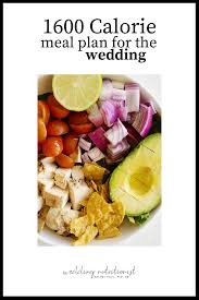 When you are on a low calorie diet, your body will burn some muscle tissue for energy. 1600 Calorie Meal Plan For Wedding Weight Loss The Wedding Nutritionist