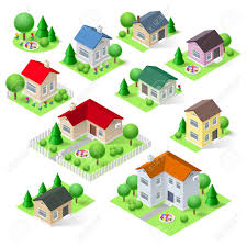 Im jahr 2013 wurden diverse sanierungsarbeiten durchgeführt. Haus Gesetzt Isometrischen 3d Icons Mit Blume Baumen Und Zaun Lizenzfrei Nutzbare Vektorgrafiken Clip Arts Illustrationen Image 40291229
