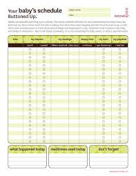 Baby Schedule Template For Nanny Printable Schedule Template