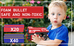 Reta a tus amigos y pasa un buen rato con la opción 2 jugadores. Amazon Com Pokonboy 2 Sets Blaster Pistolas De Juguete Para Ninos Pistola De Espuma De Bala Con 60 Piezas De Repuesto Para Ninos De 6 Anos De Edad Juegos De Pistola De Navidad