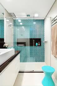 Banheiros E Lavabos Decorados Na Cor Azul Tiffany Veja Modelos De Estilos Variados Banheiros Modernos Apartamentos Decorados Interiores