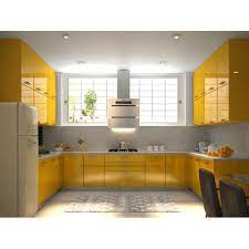 For this reason, yellow kitchens and are some of our favorites in the modern category. Modern Yellow U Shape Modular Kitchen Rs 600 Square Feet Chennai Furniture Id 18966405488