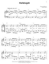 Hallelujah chorus for intermediate/advanced piano solo from freesheetpianomusic.com. Leonard Cohen Hallelujah Sheet Music Download Pdf Score 197052