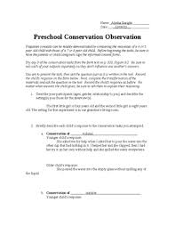 EDU 101 Preschool observation