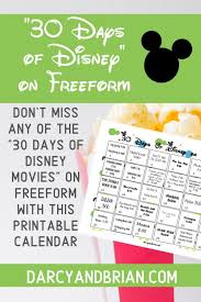 A complete list of 2019 movies. Freeform 30 Days Of Disney Movies September 2019 Printable Schedule