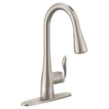 Supply lines, soap/lotion dispenser, and deck plate. Moen 7594evsrs Arbor One Handle Pulldown Kitchen Faucet Stainless Voice Activated