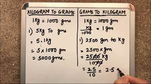 A kilogram equals 1000 grams because 1 times 1000 (the conversion factor) = 1000 all in one unit. How To Convert Kilograms To Grams And Grams To Kilograms Youtube