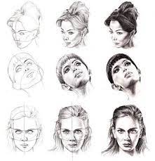 Learn how to draw a realistic face. Drawing Realistic Woman Face Drawing Reference