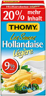Die rezepturen der produkte können sich ändern. Thomy Les Sauces Hollandaise Legere 9 Fett Kalorien Angebote Preise