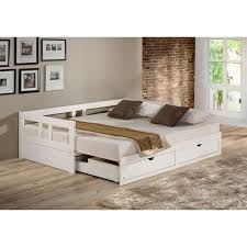 Alaterre Furniture Melody White Twin To King Bed With Under Bed Storage Ajme10wh The Home Depot Daybed With Storage Daybed With Trundle Alaterre Furniture