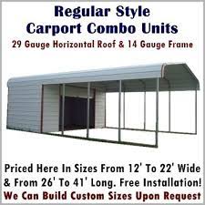 Metal Carport Combo Units Metal Carport Depot Carport With Storage Portable Carport Carport