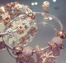 Pandora Love The Rose Gold Look Here Too I Would Love For My Husband And Kids To Pick Out Ch Pandora Bracelet Designs Jewelry Outfit Pandora Jewelry Charms