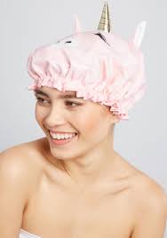 Self Care Quirk Unicorn Shower Cap Shower Cap Girl Bathroom Decor Girls Shower Cap