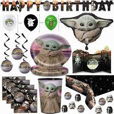 Mandalorian Yoda Baby Theme Happy Birthday Party Decorations Balloon Baby Yoda Cups Flags Plates Baby Shower Party Supplies Gift Special Price 0e7a Goteborgsaventyrscenter