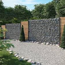 Gabione Steinkorb Sichtschutz 1630mm Anthrazit Steinzaun Gabionenzaun Zaun 1630mm Anthrazit Fence Backyard Fence Desi In 2020 Gabion Fence Stone Fence Gabion Stone