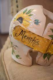 Sunflower Original Cranial Band Design Starband Helmet Cranial Band Cranialbandartistrybyleigh Doc Band Band Artistry