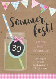 Tolle Geburtstagseinladung Zum 30 Sommer Geburtstag Romantisch Hip Trendy Mit Le Einladung Geburtstag Basteln Geburtstagseinladungen Einladung Sommerfest