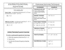 Answers physics objective and essay theory answer biology. Polynomial Functions Alg 2 Lesson 3 Solving Polynomial Equations Jean Adams Teacherspayteachers Com Polynomials Equations Algebra