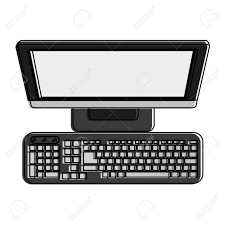 Computer mockup and clipping path. Computer Monitor Keyboard With Blank Screen Topview Icon Image Royalty Free Cliparts Vectors And Stock Illustration Image 87844687