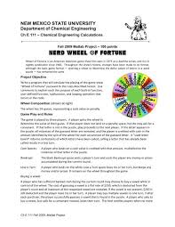 It's time to determine the winner, and host jeff probst keeps pulling slips bearing your name. Nerd Wheel Of Fortune Nmsu Department Of Chemical