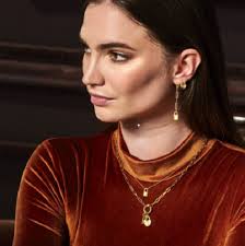 Beau collier plaqué or Paperclip avec serrure et clé