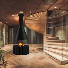 Pyramid mantle shelf, geometric wood floating shelves, hanging fireplace wall mantle, mid century modern shelving, office storage, bookshelf. New Design Of Suspended Fireplace Hanging Stoves Buy Suspended Fireplace Fireplace Of Kerosene Hanging Fireplace Product On Alibaba Com