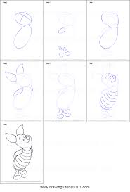 In the beginning stages, don't press down too hard. How To Draw Piglet From Winnie The Pooh Printable Step By Step Drawing Sheet Drawingtutorials101 Com
