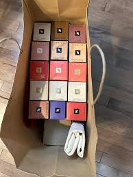 I purchased this monstrous order at my local store (Calgary) in order to  get the “free” Nespresso mugs. I was so happy that they had my favourite  'almond croissant' in stock, so