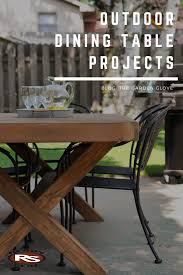 Diy Outdoor Dining Table Projects The Garden Glove Diy Outdoor Furniture Outdoor Dining Table Diy Diy Outdoor Table