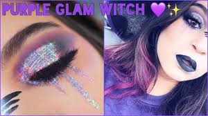 purple glam witch makeup