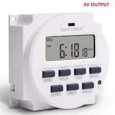 Sinotimer 5v Power Supply 7 Days Weekly Programmable Digital Electronic Lighting Daily Timer Timers Aliexpress