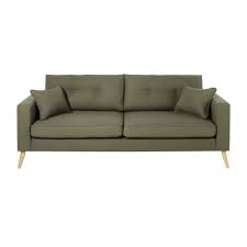Sofa Escandinavo 3 Plazas Gris Claro Maisons Du Monde Style Scandinave Scandinave Canape