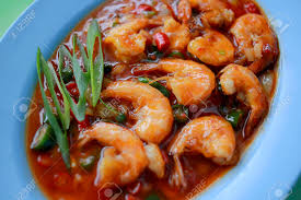 Harini neya masak udang galah masak butter satu kuali. Udang Asam Manis Or Sweet And Sour Shrimp Traditional Food From Stock Photo Picture And Royalty Free Image Image 125132325