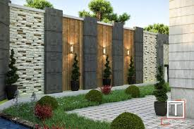 Villa Landscape Design In Ksa 1 On Behance Modern Backyard Design Modern Landscape Design Vertical Garden Design