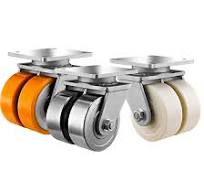4/5/6/8/10/12' Extra Heavy Duty High Loading industrial Caster  PU/Nylon/Solid Steel Twin Wheel Caster