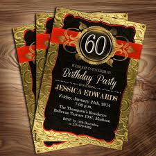 Black And Gold 60th Birthday Invitations Gold 60th Birthday Invitation Adult Customized By Partyinkstudio 11 00 60th Birthday Invitations 90th Birthday Invitations 50th Birthday Invitations
