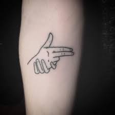 Arm small simple gun tattoo. Pin On Tattoo