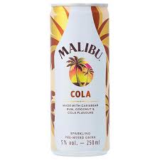 The tropic delight with malibu rum, banana liqueur, and rumchata is like the tropics in a glass. Malibu Rum With Cola Can Hollandshopper The Best Online Shop For Dutch Food And Gifts