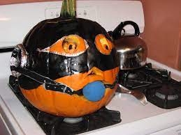 Bondage Pumpkin | Media: Spray Paint by Rust-Oleum. Ringlets… | Flickr