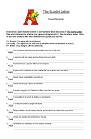 Scarlet Letter Themes Discussion A Socratic Style Literature Activities Literature Activities Lettering Teacher Documentation