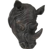 Amazon.com: Decoración de pared de rinoceronte colgante ...