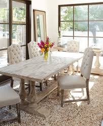 Windsor Dining Table Crafted Of Reclaimed Distressed Pine In An Antiqued White Finish Topped W Farmhouse Dining Room Table Chic Dining Room Dining Room Sets