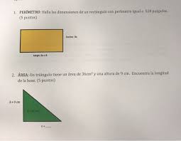 Un rectángulo se define como un cuadrilátero o una figura geométrica que tiene cuatro lados. Solved 1 Perimetro Halla Las Dimensiones De Un Rectangu Chegg Com