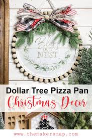 How To Make Pizza Pan Christmas Decor Dollar Tree Diy Dollar Tree Christmas Decor Dollar Tree Diy Christmas Decor Diy